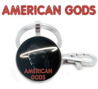 Брелок Американські боги / American Godsчерный чорний з зображенням