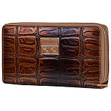 Жіночий шкіряний гаманець-клатч Wanlima 82022340001 Coffee, фото 2