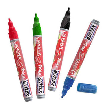 Маркер KREUL для тканини 2-4мм glitter KR-926**_голубой