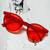 Стильні сонцезахисні окуляри в кольоровий оправі Бежевий, фото 7