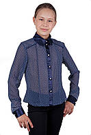 Школьная блузка в горошек для девочки