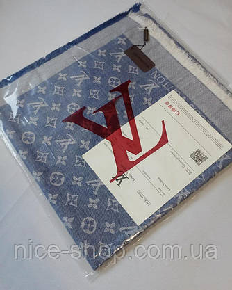 Хустка Louis Vuitton джинс комбі, фото 3