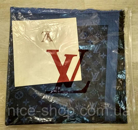 Хустка Louis Vuitton синя комбі, фото 4