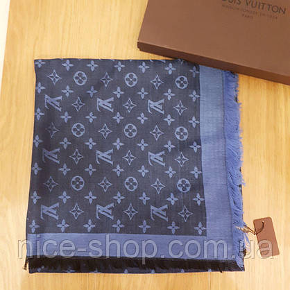 Хустка Louis Vuitton синя комбі, фото 6