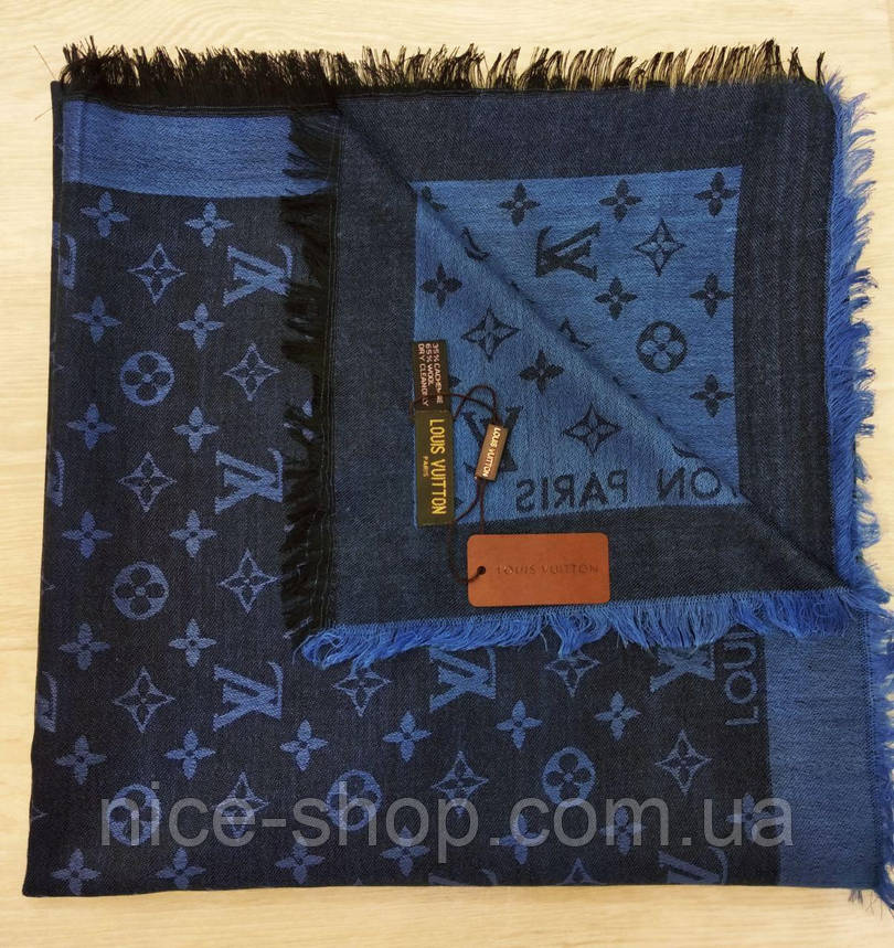 Хустка Louis Vuitton синя комбі, фото 1
