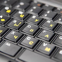 Наклейки на клавиатуру ламинированые не стираемые защитные свойства ламинирования