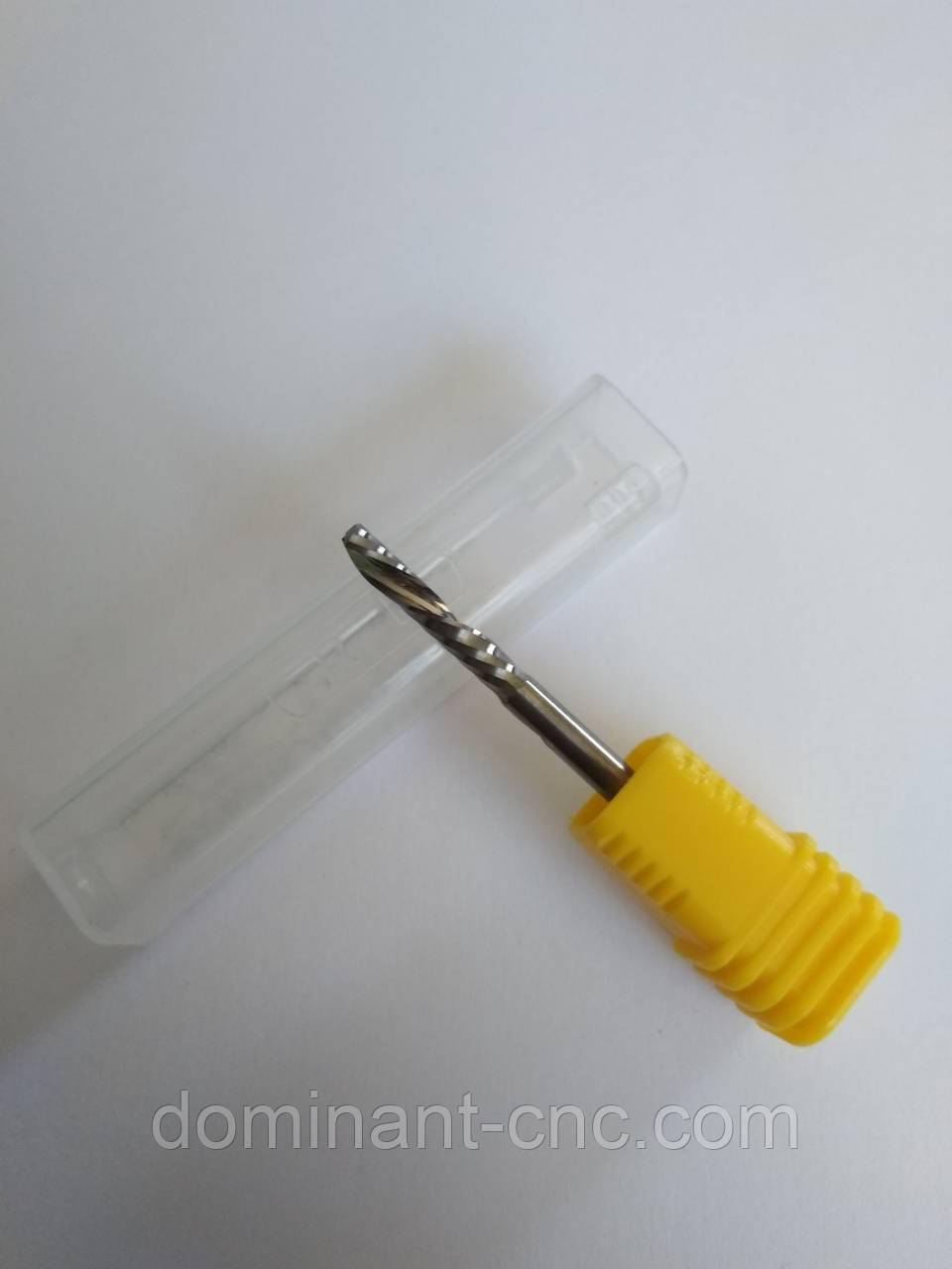 Однозахідна фреза 3,175*1,5*12*38 Стружка вниз AAA