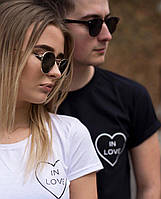 Парные футболки для парня и девушки - IN LOVE
