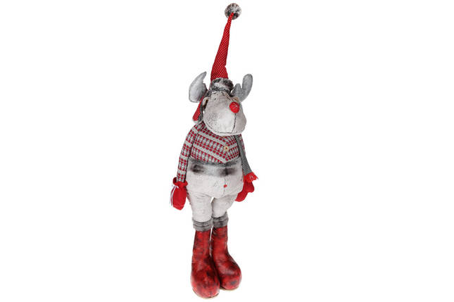 М'яка новорічна іграшка Олень 160 см, колір — білий, у пакованні 1 шт. (778-271), фото 2