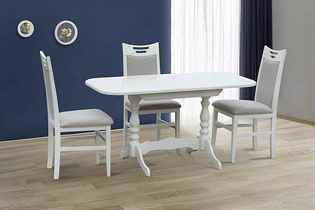 Стіл обідній розкладний Аврора Fusion Furniture, колір білий, фото 1