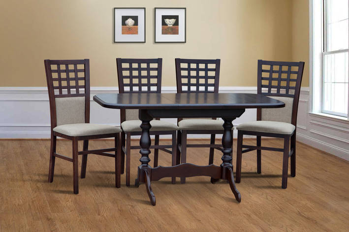 Стіл обідній для маленької кухні Аврора Мікс меблі, колір темний горіх, фото 1