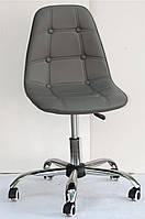 Крісло Alex Office ЕК темно-сіра екошкіра на коліщатках із регулюванням висоти дизайн Charles Eames, фото 3