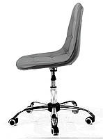 Крісло Alex Office ЕК темно-сіра екошкіра на коліщатках із регулюванням висоти дизайн Charles Eames, фото 2