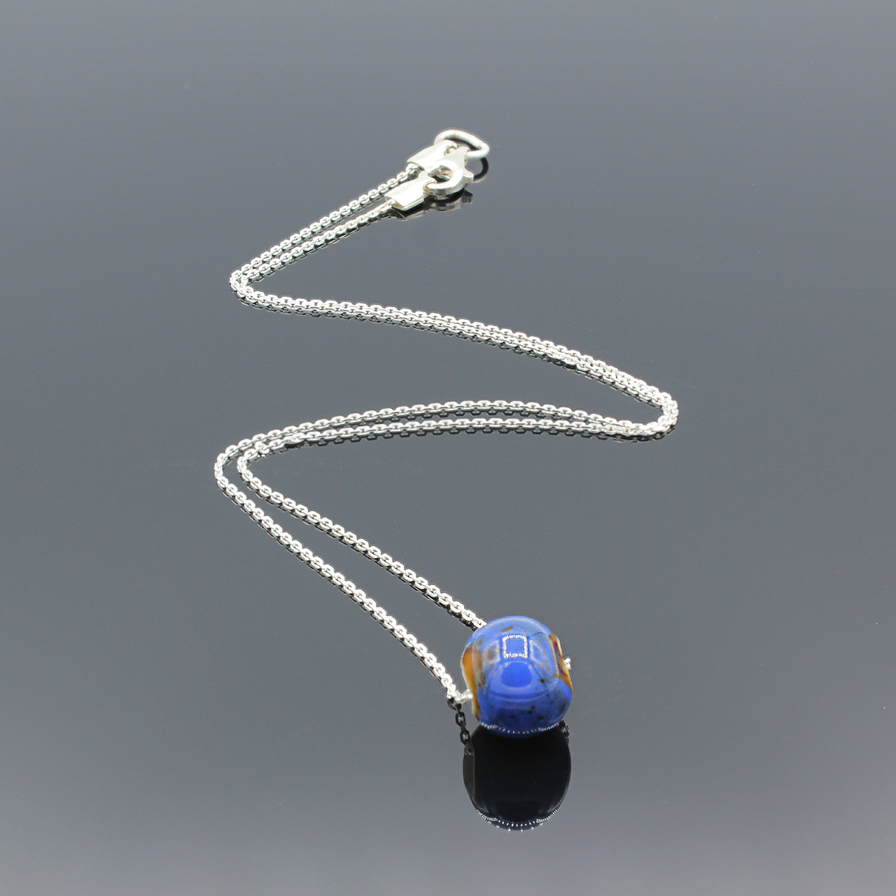 Срібне кольє "Планета Земля", фото 1