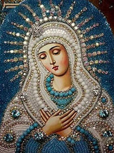 Алмазна вишивка ікони 30х40 см, повна викладка, квадратні стрази Huacan