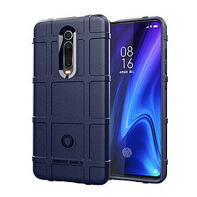 Чохол накладка для Xiaomi Mi 9T протиударний, Square Grid, темно-синій