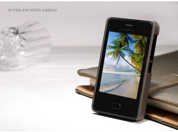 Чохол Nillkin для Nokia Asha 501 коричневий (+плівка), фото 2