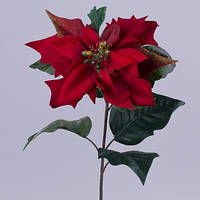 Пуансетті оксамитова преміумчервона Новорічний декор