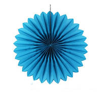 Гирлянда веер голубой - диаметр 25см