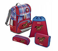 Школьный рюкзак для девочек Hama Step By Step HORSE FAMILY + 2 пенала + сумка для спортивной обуви супер