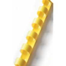 Пружини для палітурки пластикові 6 мм жовті, 100 штук (зшиває до 30 аркушів)