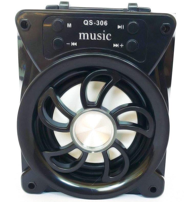Портативна Bluetooth колонка QS-306, чорна