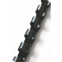 Пружины для переплета пластиковые Ф8 мм, черные, 100 штук (сшивает до 50 листов)