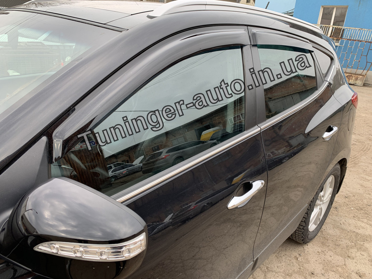 Дефлектори вікон (вітровики) Hyundai IX35 2010-2015 (Hic)