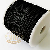 Резинка-шнур, товщина 1,5 мм, колір Чорний, 1 м