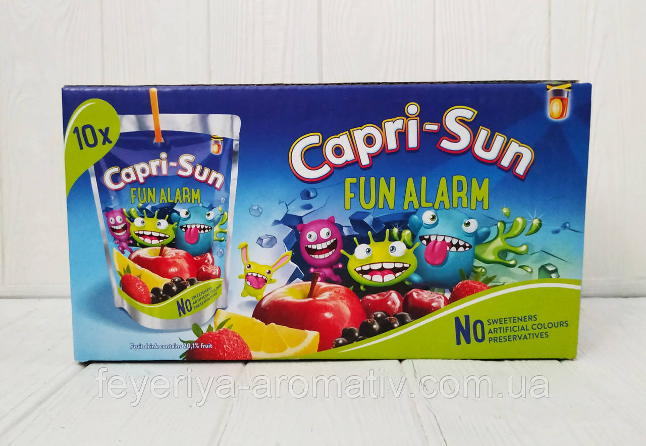 Сок мультифруктовый с трубочкой Capri-Sun Fun Alarm (коробка 10шт*200ml ...