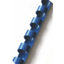 Пружини для палітурки пластикові Ф8 мм, синні, 100 штук (зшиває до 50 листів)