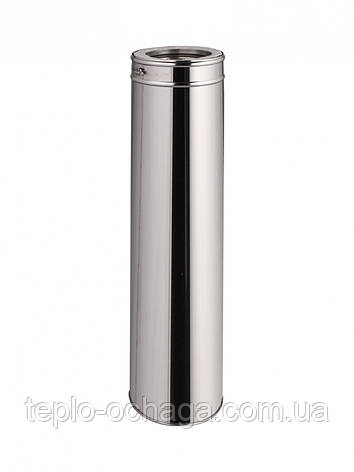 Труба-сендвіч для димоходу 1 м неіржавка сталь в нержавійці AISI, фото 1