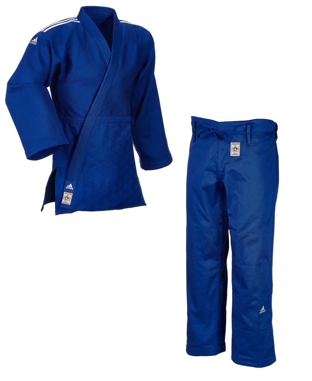 Кімоно для дзюдо Adidas Champion II IJF Slim Fit Blue 150, фото 1