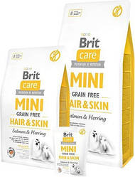 Корм Brit Care GF Mini Hair&Skin (для собак малих порід) здорова шкіра та шерсть