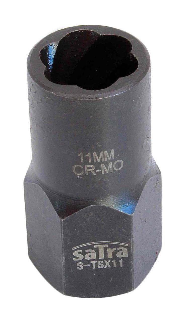 Голівка ударна Cr-Mo для злизаних гайок 6-гр. 3/8" 11 мм SATRA S-TSX11