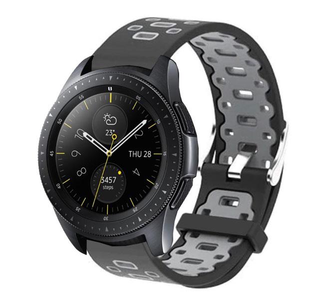 Спортивний ремінець Primo Perfor Classic для годинника Samsung Galaxy Watch 42 mm (SM-R810) - Black&Grey