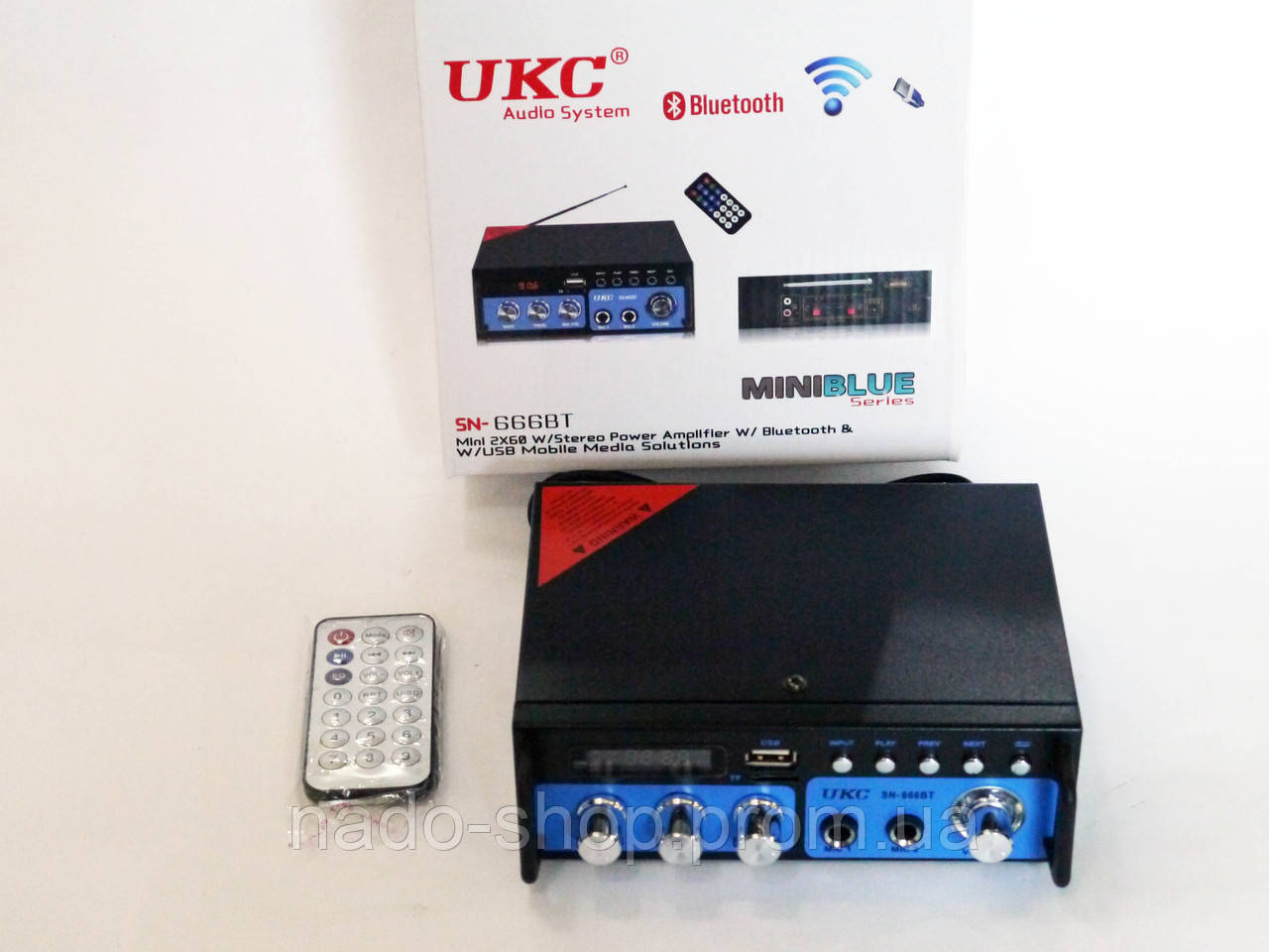 Усилитель звука UKC SN-666BT Караоке USB SD FM 2x300 Вт - фото 6 - id-p753211566