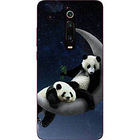 Чохол з картинкою силіконовий для Xiaomi Mi 9t/K20/Mi 9t Pro/K20 Pro Панди на місяці