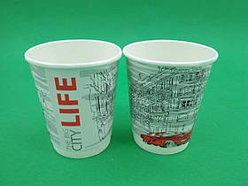 Стакан картонний 2х шаровий 250мл " малюнок (25 шт)