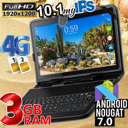 Планшет-телефон з 3GB ОЗУ MT104 4G IPS 10'' 3/32 + Чохол-клавіатура в подарунок!, фото 1