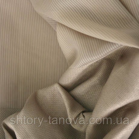 Тюль вуаль вінк купон смуга кава з молоком, фото 1