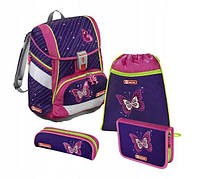 Школьный рюкзак для девочек Hama Step By Step Shiny Butterfly + 2 пенала + сумка для спортивной обуви супер