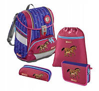 Школьный рюкзак для девочек Hama Step By Step Lucky Horses + 2 пенала + сумка для спортивной обуви супер