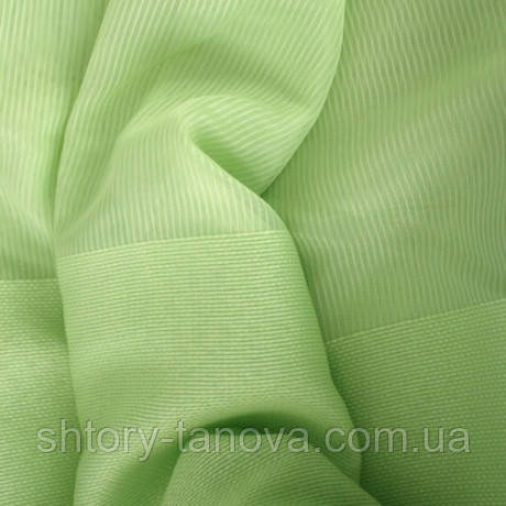Тюль вуаль вінк купон смуга салатовий, фото 1