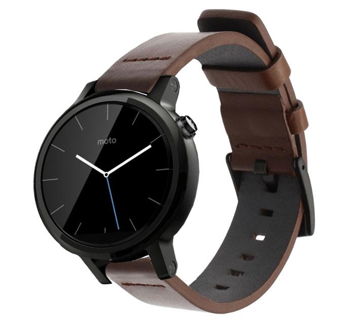 Шкіряний ремінець Primo Classic для годинника Motorola Moto 360 2nd gen (42 mm ) - Coffee, фото 1