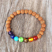 Браслет 7 чакр із Рудракші