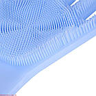 [ОПТ] Рукавички силіконові зі щіткою для прибирання та миття посуду багатофункціональні Magic Silicone Gloves, фото 4