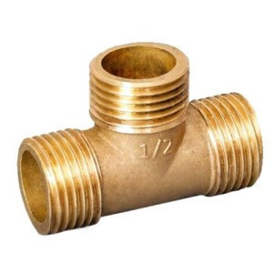 Трійник ду 25х25х25 зовнішня різьба, латунь, фото 1