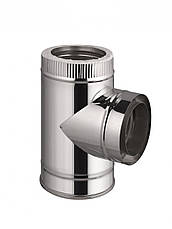 Трійник для димоходу 90° неіржавка сталь в неіржавці AISI, фото 2