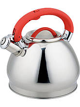 Чайник из нержавеющей стали со свистком 3 L Rainstahl RS 7626-30 Red
